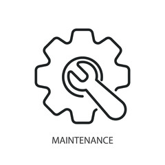 Maintenance thin line vector icons.