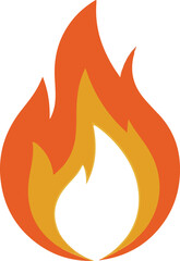 Fire red, flames icon set. Logo design fire. Vector illustration