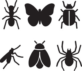 Minimalist Vector insect Icon Set – Clean Line Tools & Utensils Collection