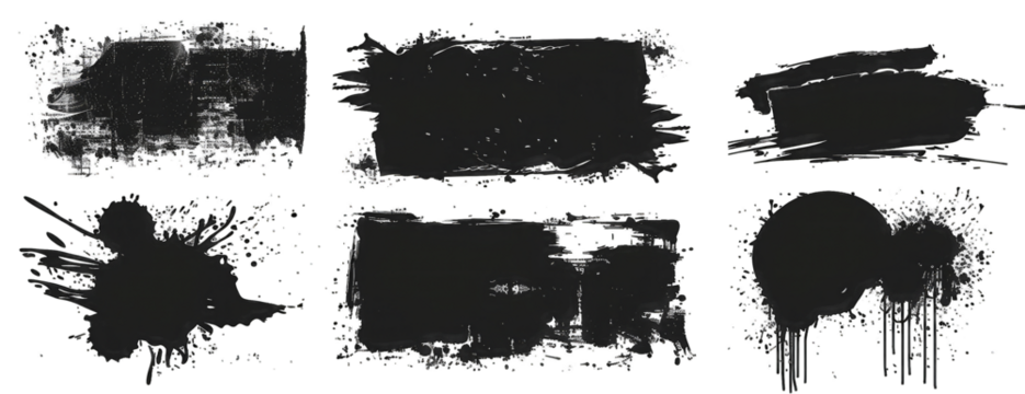 Abstract dark paint splatter textures