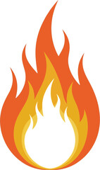 Fire and snowflake vector icon. Hot and cold, sign. Ice and fire icons in circle for apps and websites. Vector illustration