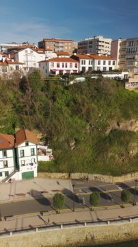 Flying Over Algorta's Casco Viejo on a Sunny Day