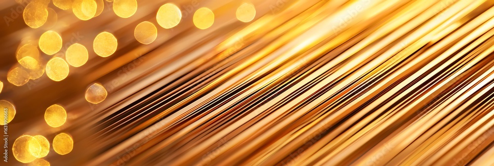 Poster a vibrant image featuring golden streaks and shimmering lights, creating a dynamic and energetic vis
