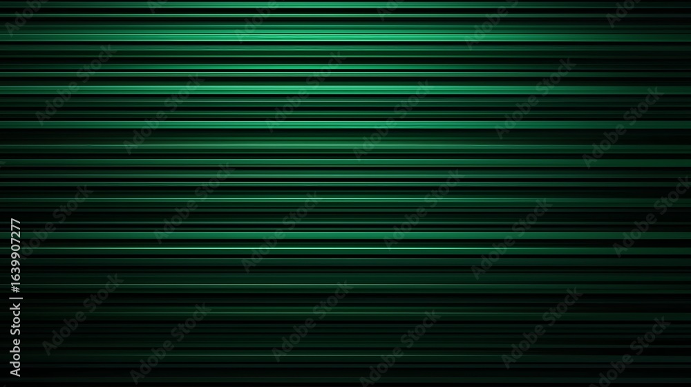 Poster a sleek image featuring horizontal lines in varying shades of green, creating a modern and abstract 