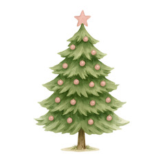 Watercolor Christmas Tree &ndash; Festive Holiday Decoration