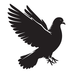 Distinctive Dove Silhouette – Dove Vector Template for Creative Branding – Dove Illustration – Bird Silhouette – Silhouette of Dove

