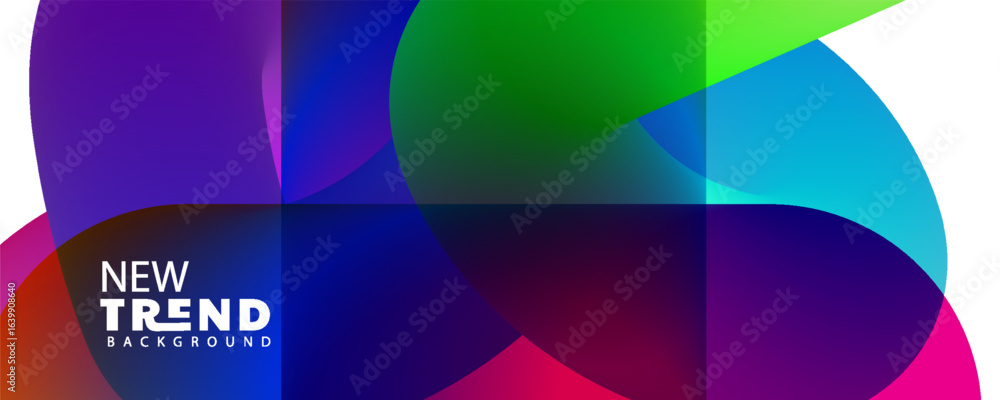 Poster 3d gradient color abstract background, landing page template - abstract dynamic, modern, futuristic,