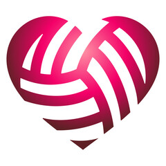 Love Volleyball Logo