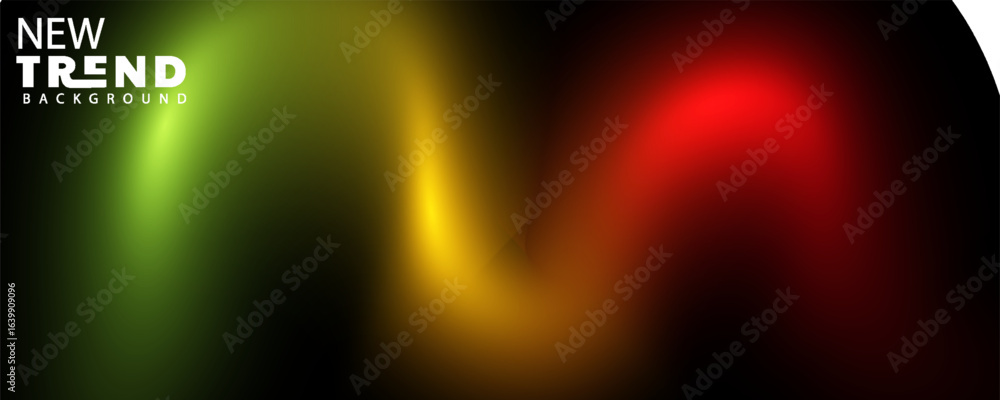 Poster 3d gradient color abstract background, landing page template - abstract dynamic, modern, futuristic,