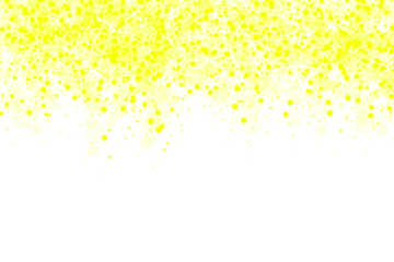 Yellow paint splatter border overlay for decoration, background design, abstract art, and creative highlights on transparent background