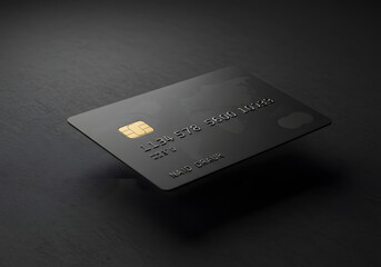 Elegant black credit card close-up symbolizing premium finance wealth banking and exclusive membership