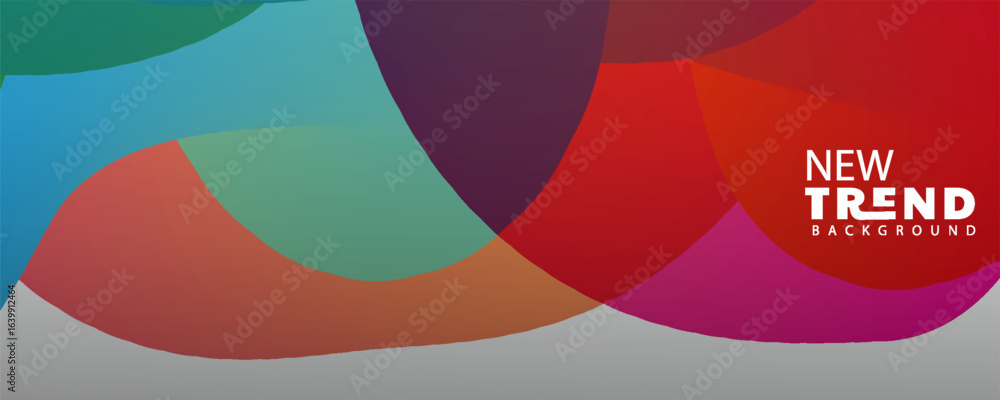 Poster 3d gradient color abstract background, landing page template - abstract dynamic, modern, futuristic,