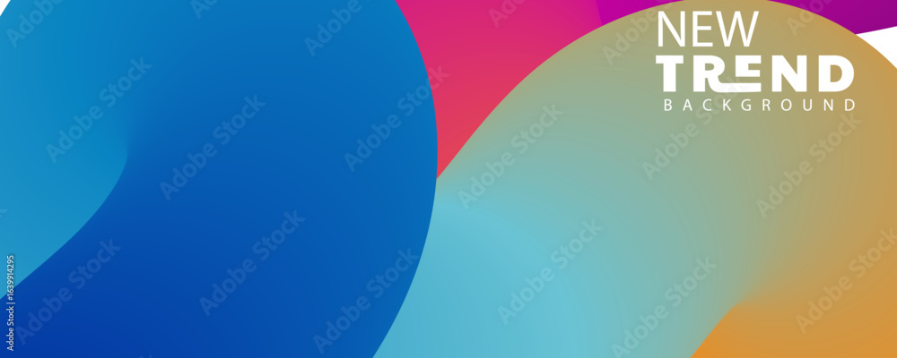 Poster 3d gradient color abstract background, landing page template - abstract dynamic, modern, futuristic,