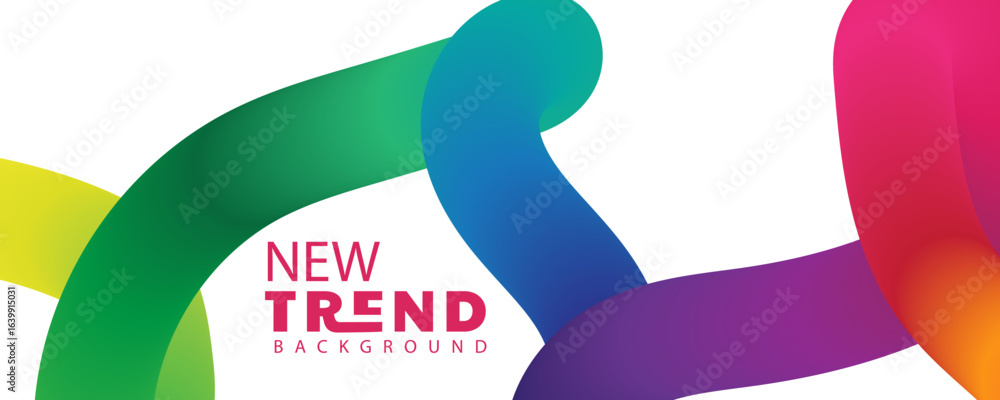 Poster 3d gradient color abstract background, landing page template - abstract dynamic, modern, futuristic,