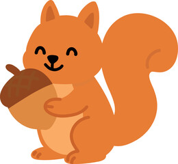 Squirrel Holding an Acorn