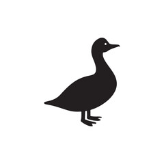Duck Silhouette Vector – Elegant Waterfowl Design