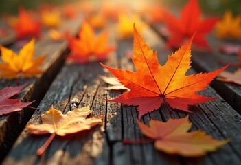 vibrant autumn leaves weathered wood nature composition colorful rustic textures, colors, background, season, plant, foliage, pine, cedar, maple, oak, walnut
