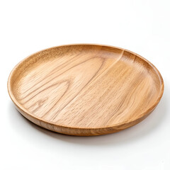 An empty wooden plate with a smooth.