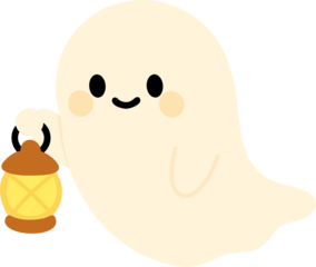 Cute Ghost with Lantern