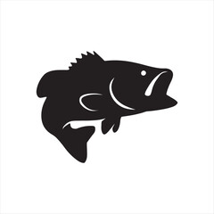  Detailed Bass Fish Silhouette Vector for Anglers