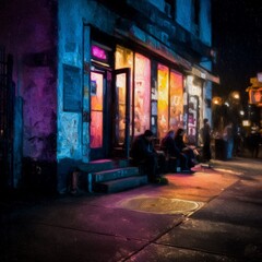 Minimalist Digital Frame with Monochrome Text on Neutral Canvas. Modern abstract composition featuring clean black typography centered on a soft gray background, creating a balanced 