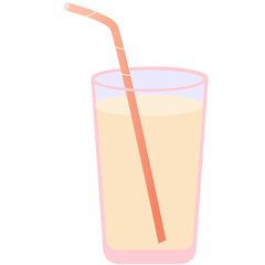 Summer cocktail with a straw.
