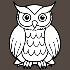 Owl bird in flying pose isolated