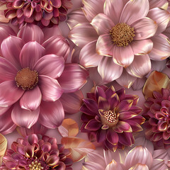 pink and white flowers