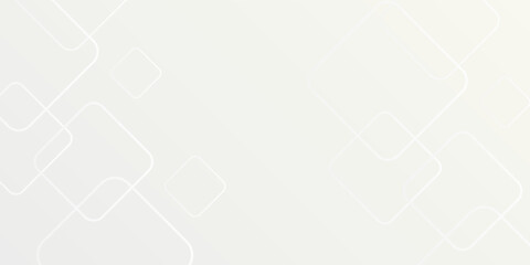 Modern white background for presentation design with abstract geometrics shapes decoration. Vector illustration for technology, game design, business or corporate needs