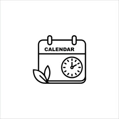 Calendar with clock icon
