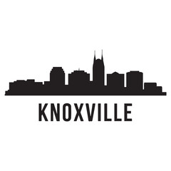 Fototapeta premium Knoxville skyline silhouette. Black Knoxville city. Vector black silhouette. with white background.
