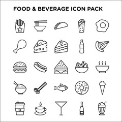 food and beverage icon pack