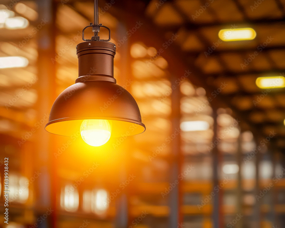 Aufkleber industrial iot with sensors and real-time. smart lighting systems adjusting factory lighting in real