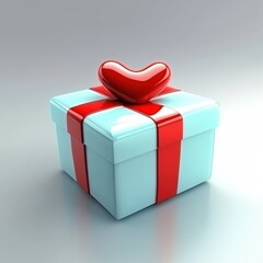 A Colorful Gift Box adorned with a Heart Shaped Topper for expressing your emotions