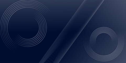 Abstract blue glowing geometric lines on dark blue background. Modern shiny blue circle lines pattern. Futuristic technology concept. Suit for cover, poster, banner, header, website.eps10