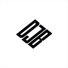 Modern abstract DJB logo design featuring geometric lines for innovative data analysis and digital transformation branding
