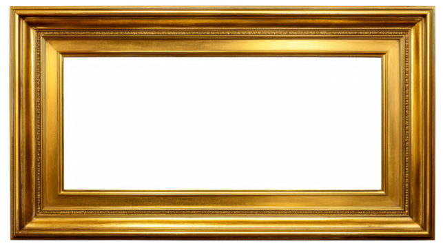 Ornate gold picture frame with decorative detailing