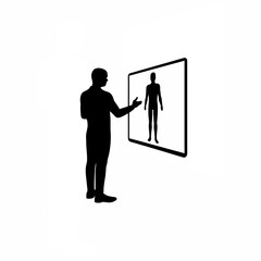 African man artist reviewing a new genetic creation