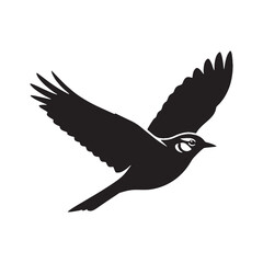 Premium Lark Silhouette – Lark Vector Artwork for Marketing and Promotional Designs – black vector of Lark

