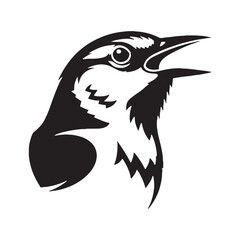 Artistic Lark Silhouette – Lark Vector Illustration for Timeless Creative Concepts – silhouette of Lark

