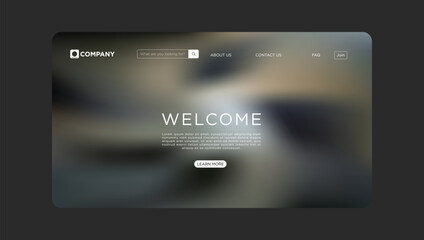 Fototapeta premium Modern website design template with welcoming message and clean navigation bar for business startup