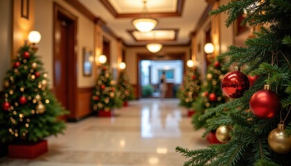 Cozy Seasonal Hotel Lobby Decor