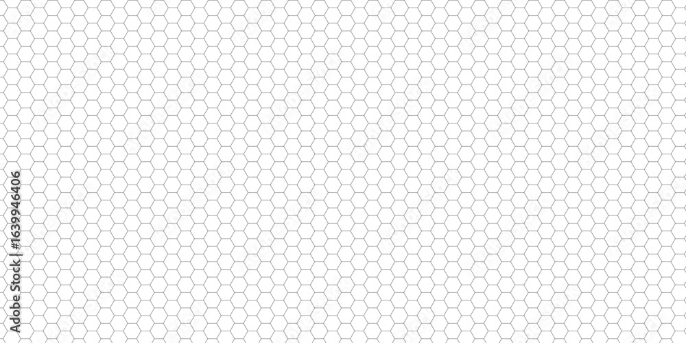 Poster honeycomb pattern with hexagon mesh texture bee comb grid. line grid of hexagons black and white sea