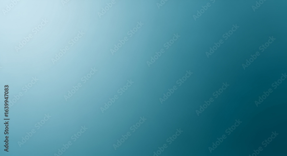 Poster Abstract blue and teal gradient background with smooth transition from light to dark, perfect for modern design and digital applications