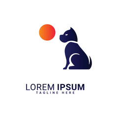 04.eps small dog vector logo design 