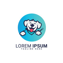 08.eps cute dog vector logo design 