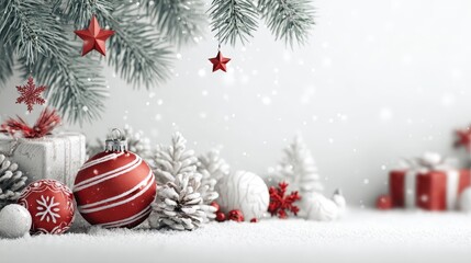 3d Christmas silver background