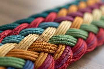Close-Up of Soft Corded Piping Detail on Cotton Duck Fabric