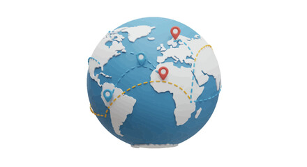 Obraz premium globe on white
