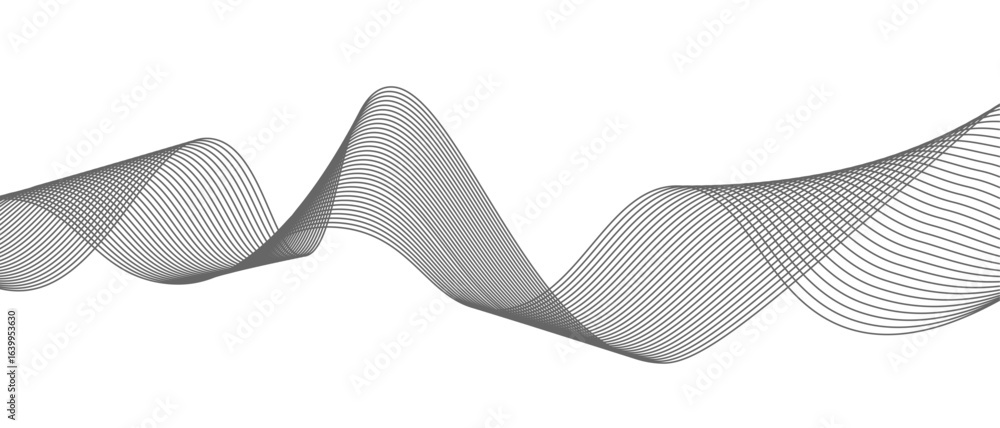 Fototapete abstract wave element for design digital frequency track equalizer, abstract vector background with 